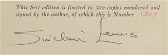 LEWIS, SINCLAIR. Arrowsmith.